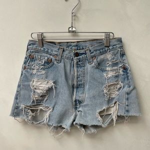 Levi 501 Vintage shorts women Says 29 W but fits like 25/Small since high waist